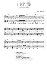 Téléchargez l'arrangement de la partition de hymne-national-espagnol-viva-espana en PDF à deux voix
