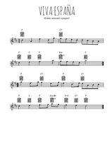 Téléchargez l'arrangement de la partition pour sax en Mib de la musique Viva España en PDF