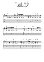 Téléchargez la tablature de la musique hymne-national-espagnol-viva-espana en PDF