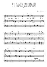 Téléchargez l'arrangement de la partition de st-james-infirmary-blues en PDF pour Chant et piano