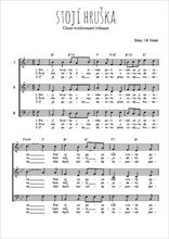 Téléchargez l'arrangement de la partition de Chant tchèque - Stojí hruška en PDF à trois voix