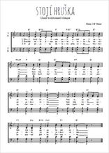 Téléchargez l'arrangement de la partition de Chant tchèque - Stojí hruška en PDF à quatre voix SATB