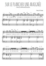 Téléchargez l'arrangement de la partition de Traditionnel-Sur-le-plancher-une-araignee en PDF pour Chant et piano