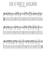 Téléchargez la tablature de la musique comptine-sur-le-pont-d-avignon en PDF