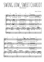 Téléchargez l'arrangement de la partition de Swing low, sweet chariot en PDF pour trois voix mixtes et piano