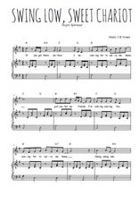 Téléchargez l'arrangement de la partition de Traditionnel-Swing-low-sweet-chariot en PDF pour Chant et piano