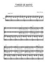 Téléchargez l'arrangement de la partition de Tarde de mayo en PDF pour deux voix égales et piano