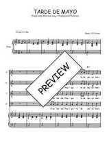 Téléchargez l'arrangement de la partition de Tarde de mayo en PDF pour 4 voix mixtes et piano