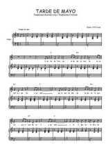 Téléchargez la partition de Tarde de mayo en PDF pour Chant et piano
