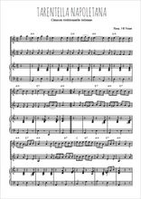 Téléchargez l'arrangement de la partition de Tarentella napoletana en PDF pour deux voix égales et piano