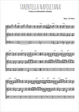 Téléchargez l'arrangement de la partition de Tarentella napoletana en PDF à trois voix