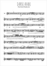 Téléchargez l'arrangement de la partition en Sib de la musique Casse-noisette, Danse arabe en PDF