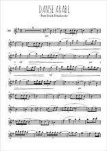 Téléchargez l'arrangement de la partition pour sax en Mib de la musique Casse-noisette, Danse arabe en PDF