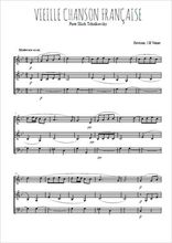 Téléchargez l'arrangement de la partition de Vieille chanson française (Romance) en PDF à trois voix