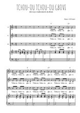 Téléchargez l'arrangement de la partition de Tchou-ou tchou-ou gbovi en PDF pour trois voix mixtes et piano