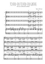 Téléchargez l'arrangement de la partition de Tchou-ou tchou-ou gbovi en PDF pour 4 voix mixtes et piano