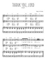 Téléchargez la partition de Thank you Lord en PDF pour 2 voix égales et piano