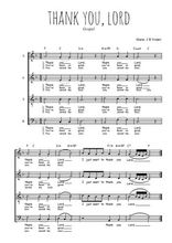 Téléchargez l'arrangement de la partition de Traditionnel-Thank-you-Lord en PDF à quatre voix