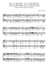 Téléchargez l'arrangement de la partition de chant-de-marin-anglais-the-leaving-of-liverpool en PDF à deux voix
