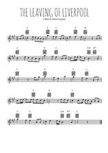 Téléchargez l'arrangement de la partition pour sax en Mib de la musique The leaving of Liverpool en PDF