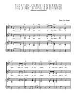 Téléchargez l'arrangement de la partition de The star-spangled banner en PDF pour deux voix égales et piano
