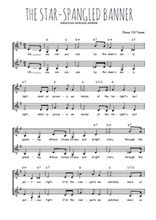 Téléchargez l'arrangement de la partition de The star-spangled banner en PDF à deux voix