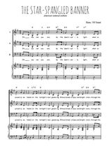 Téléchargez l'arrangement de la partition de The star-spangled banner en PDF pour trois voix mixtes et piano