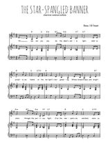 Téléchargez l'arrangement de la partition de hymne-americain-the-star-spangled-banner en PDF pour Chant et piano