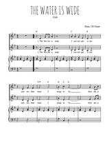 Téléchargez l'arrangement de la partition de The Water is wide en PDF pour deux voix égales et piano
