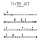 Téléchargez l'arrangement de la partition pour sax en Mib de la musique The Water is wide en PDF