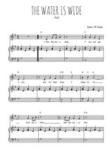 Téléchargez l'arrangement de la partition de usa-the-water-is-wide en PDF pour Chant et piano