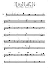 Téléchargez l'arrangement de la partition pour sax en Mib de la musique The band played on en PDF