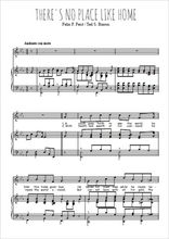 Téléchargez l'arrangement de la partition de there-s-no-place-like-home en PDF pour Chant et piano