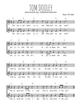 Téléchargez l'arrangement de la partition de Traditionnel-Tom-Dooley en PDF à deux voix