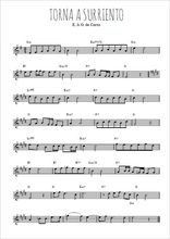 Téléchargez l'arrangement de la partition en Sib de la musique Torna a Surriento en PDF