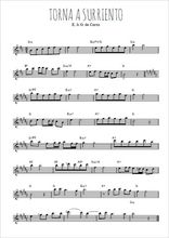 Téléchargez l'arrangement de la partition pour sax en Mib de la musique Torna a Surriento en PDF