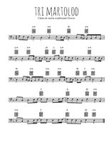Téléchargez la partition de Tri martolod en clef de fa