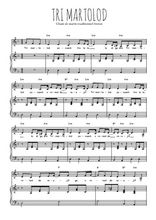 Téléchargez la partition de Tri martolod en PDF pour Chant et piano