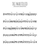 Téléchargez la partition de la musique Tri martolod en PDF, pour violon