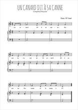 Téléchargez l'arrangement de la partition de Traditionnel-Un-canard-dit-a-sa-canne en PDF pour Chant et piano