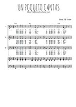 Téléchargez la partition de Un poquito cantas en PDF pour 3 voix SAB et piano