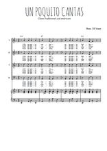 Téléchargez l'arrangement de la partition de Un poquito cantas en PDF pour 4 voix mixtes et piano