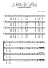 Téléchargez l'arrangement de la partition de Un poquito cantas en PDF à quatre voix SATB