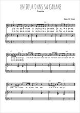 Téléchargez l'arrangement de la partition de un-jour-dans-sa-cabane en PDF pour Chant et piano