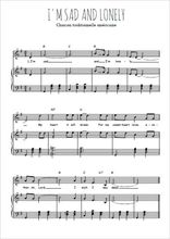 Téléchargez l'arrangement de la partition de usa-i-m-sad-and-lonely en PDF pour Chant et piano