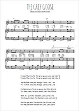 Téléchargez l'arrangement de la partition de usa-the-grey-goose en PDF pour Chant et piano