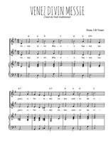 Téléchargez l'arrangement de la partition de Venez divin Messie en PDF pour deux voix égales et piano
