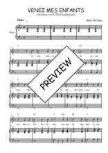 Téléchargez l'arrangement de la partition de noel-venez-mes-enfants en PDF pour Chant et piano