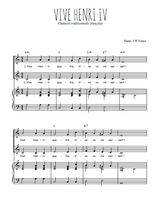 Téléchargez la partition de Vive Henri IV en PDF pour 2 voix égales et piano