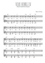 Téléchargez l'arrangement de la partition de Traditionnel-Vive-Henri-IV en PDF à deux voix
